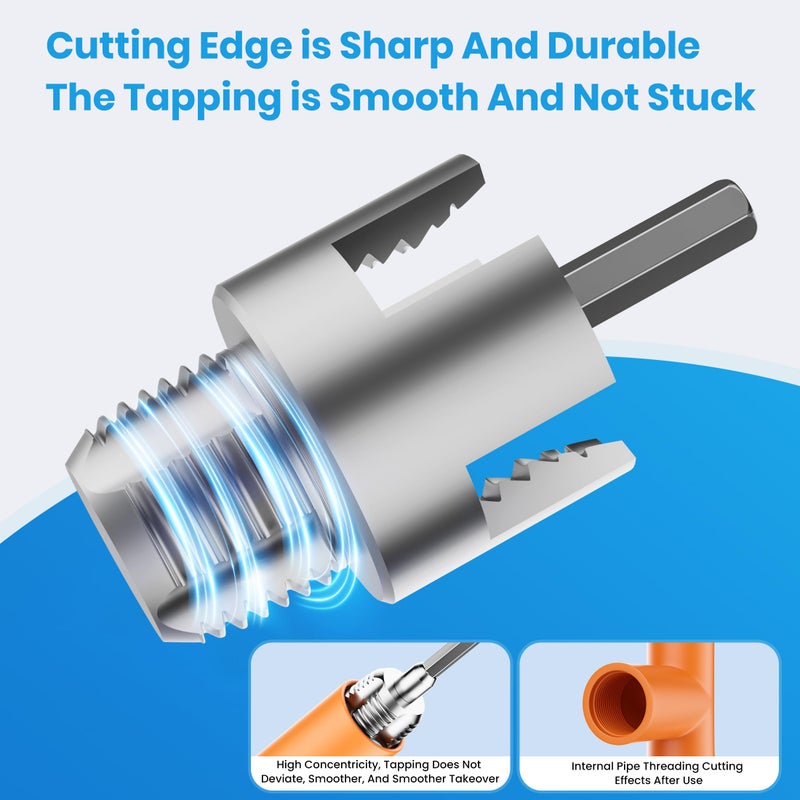 Inner and outer integrated pipe threading tool (2-piece set) PPR water pipe inner wire outer wire integrated threading device wire opening 4 points 6 points - Image 3