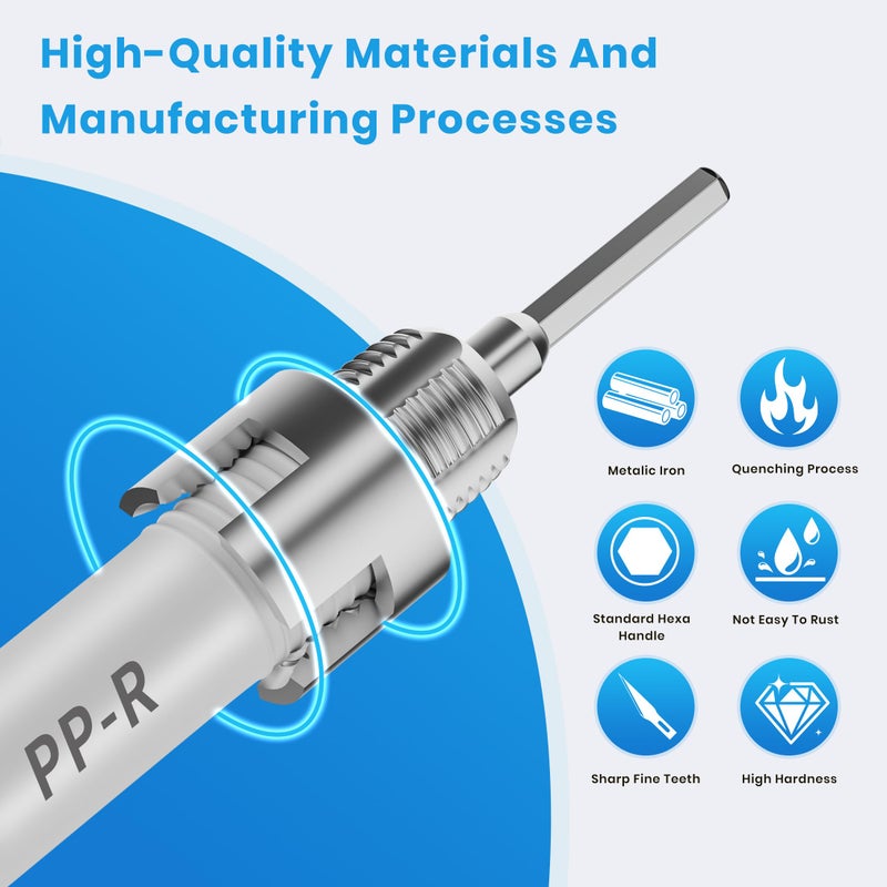 Inner and outer integrated pipe threading tool (2-piece set) PPR water pipe inner wire outer wire integrated threading device wire opening 4 points 6 points - Image 2