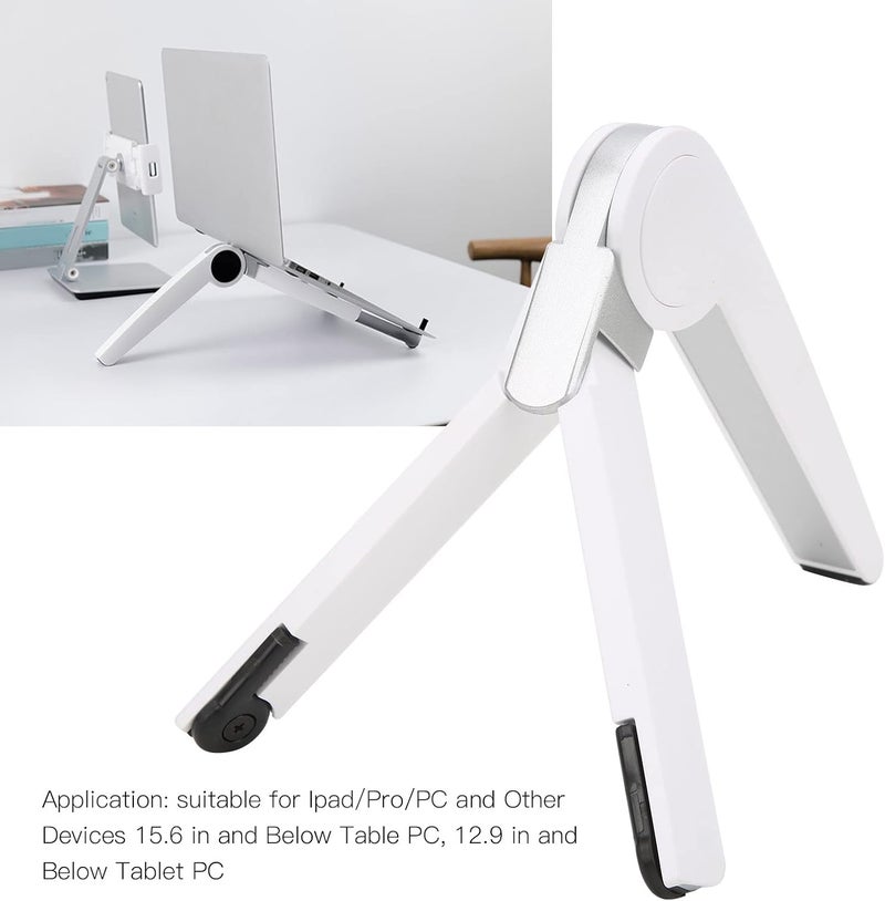 Adjustable Laptop Stand for Desk, Metal Foldable Laptop Riser Ergonominc Computer Notebook Stand Protable Laptop Riser Mount for Home Office Travel - Image 2