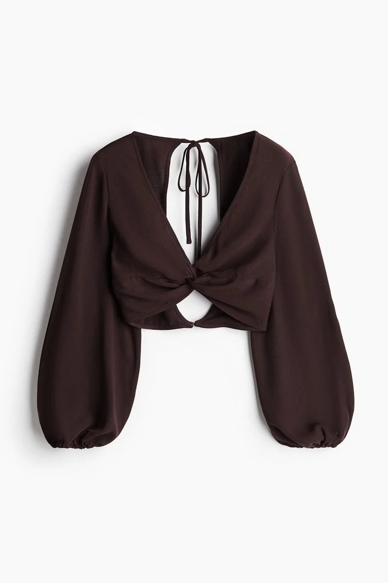 اتش اند ام بلوزة بظهر مفتوح