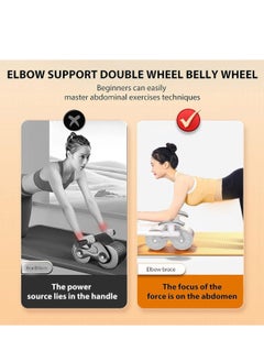 Zoom Plus Elbow Support Automatic Rebound Abdominal Wheel，Ab Roller for Abdominal Exercise Machine，Abs Workout Equipment，Dolly Core Strengthening Trainer Fitness Belly Training  - Image 3