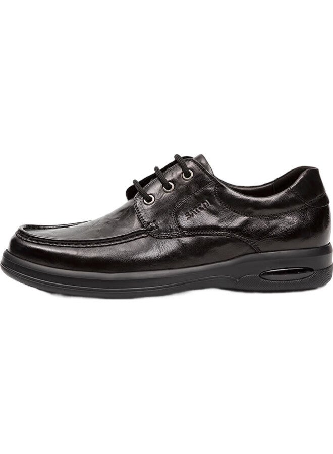 Satchi Men'S Thick-Soled Casual Leather Shoes 402462427Z Black 39 - Image 2