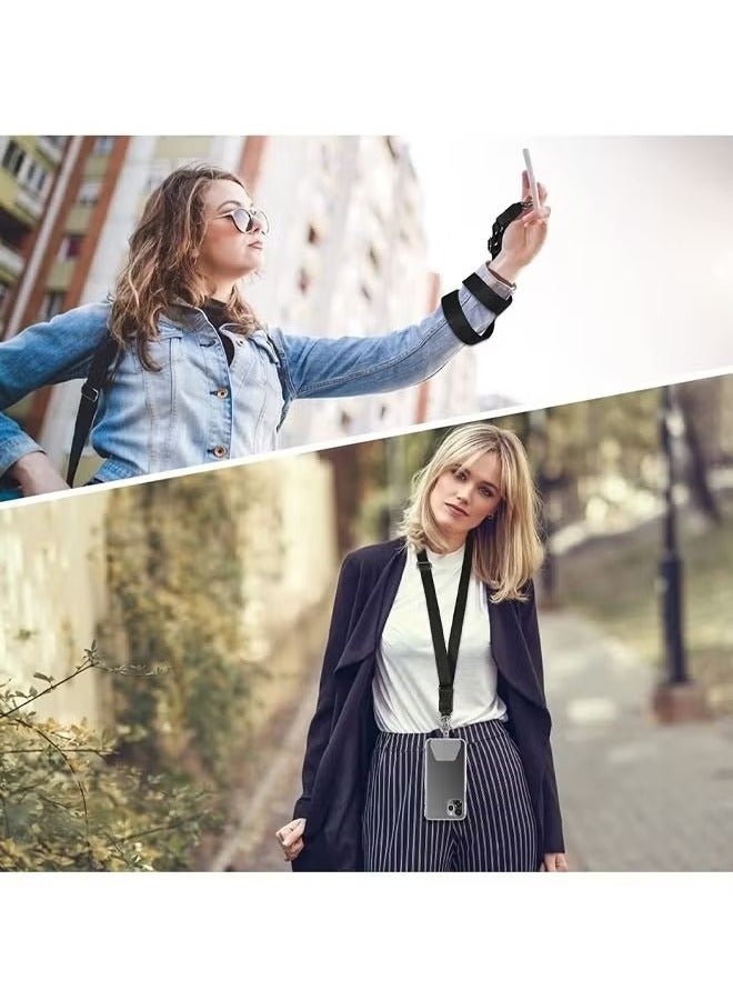 Phone Lanyard Black, Cell Phone Lanyard Key Chain Holder Adjustable Nylon Phone Wrist Strap Compatible with iPhone Samsung Any Smartphones - Image 5