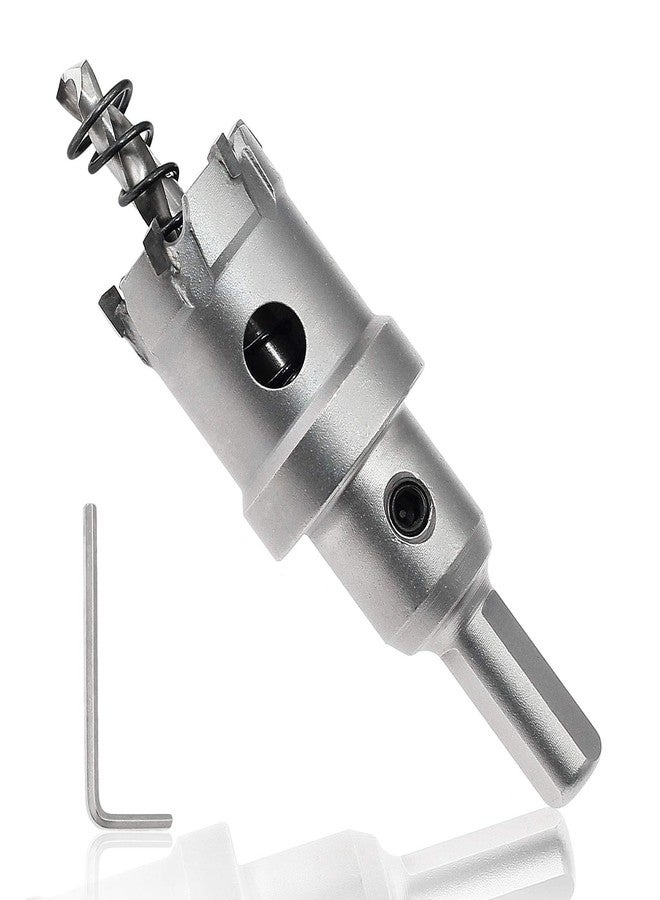 LDEXIN 1-1/16 inch/27mm Carbide Hole Cutter Hole Saw with Heavy Duty Arbor for Stainless Steel, Metal Pipes, Hard Material - Image 1
