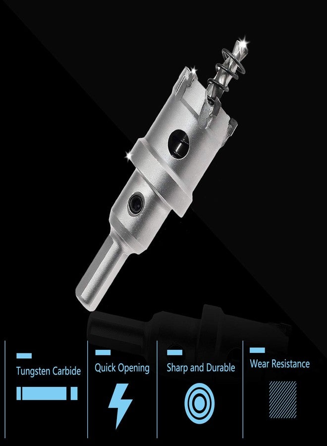 LDEXIN 1-1/16 inch/27mm Carbide Hole Cutter Hole Saw with Heavy Duty Arbor for Stainless Steel, Metal Pipes, Hard Material - Image 3