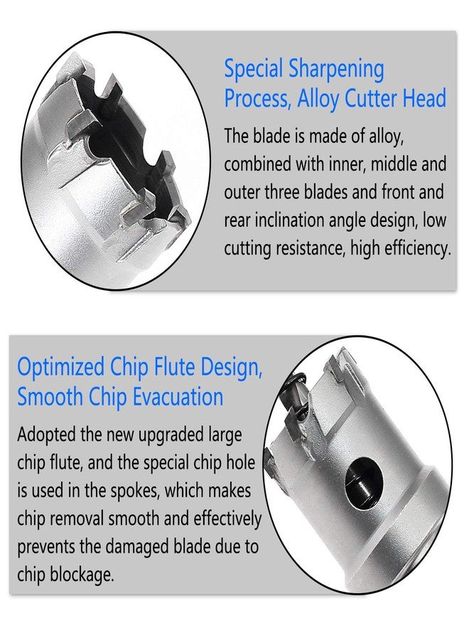 LDEXIN 1-1/16 inch/27mm Carbide Hole Cutter Hole Saw with Heavy Duty Arbor for Stainless Steel, Metal Pipes, Hard Material - Image 5