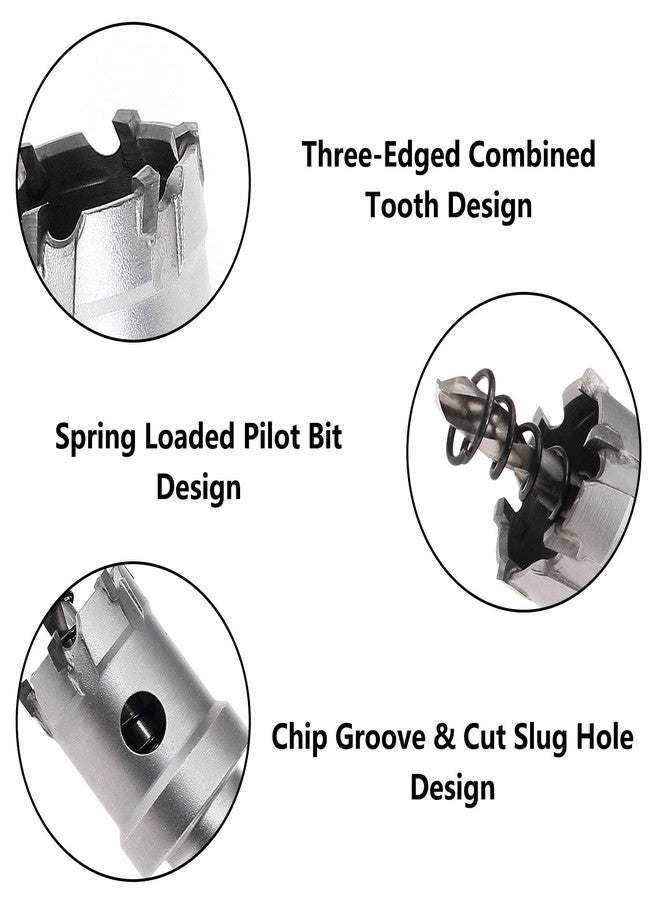 LDEXIN 1-1/16 inch/27mm Carbide Hole Cutter Hole Saw with Heavy Duty Arbor for Stainless Steel, Metal Pipes, Hard Material - Image 4