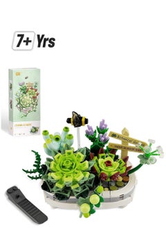 Y&D Mini Bricks Bonsai Model, Simulation Particle Flower Botanical Collection Construction Building Creative DIY for Kids Adult Home Decor  - Image 1