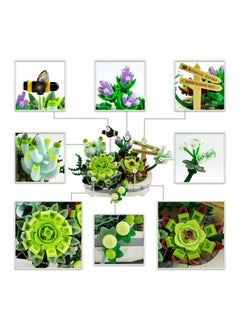 Y&D Mini Bricks Bonsai Model, Simulation Particle Flower Botanical Collection Construction Building Creative DIY for Kids Adult Home Decor  - Image 3