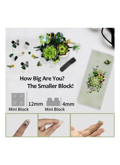 Y&D Mini Bricks Bonsai Model, Simulation Particle Flower Botanical Collection Construction Building Creative DIY for Kids Adult Home Decor  - Image 5