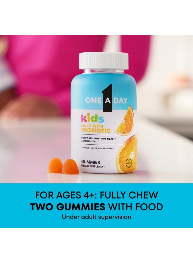 ONE A DAY فيتامينات متعددة للأطفال من ون أ داي مع بروبيوتيك، جومي فيتامينات، بروبيوتيك للأطفال لصحة الجهاز الهضمي، فيتامينات جومي مع فيتامين د لدعم المناعة، بنكهة البرتقال، 60 حبة - Image 4