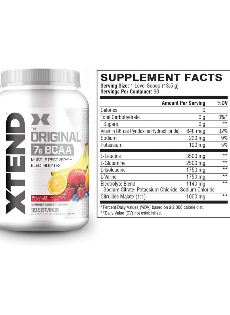 اسكتيند XTEND الأصلي 7 جرام BCAA 1.13 كجم نكهة الفواكه المستخرجة 90 حصة - Image 3