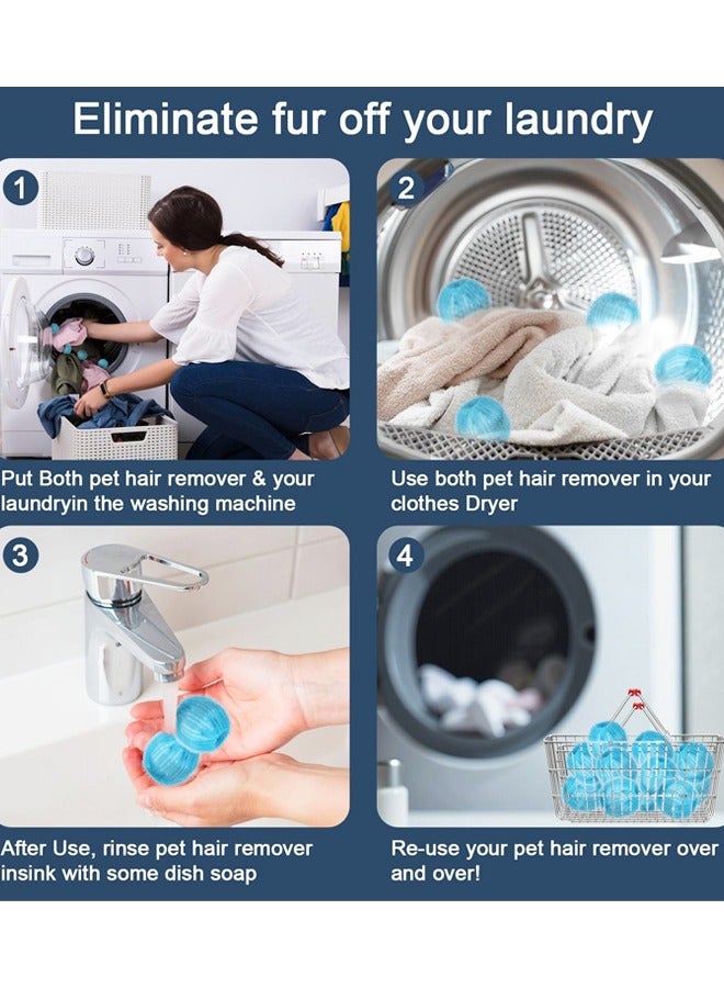 12PCS Pet Hair Remover for Laundry, Effective Laundry Hair Catcher, Laundry Pet Hair Catcher for Clothe Bedding - Image 3