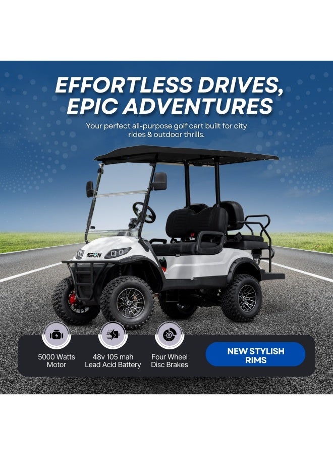 Keon Premium Electric Golf Cart Lead Acid Battery 4 Seater With Lifted Suspension and 1 Years Warranty - Image 5