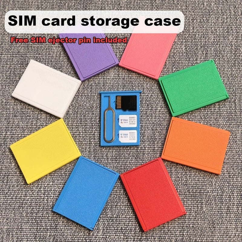 صندوق تخزين بطاقة SIM المحمول بتصميم صغير مقاوم للصدمات ومقاوم للغبار أزرق عبوة قطعة واحدة - Image 1