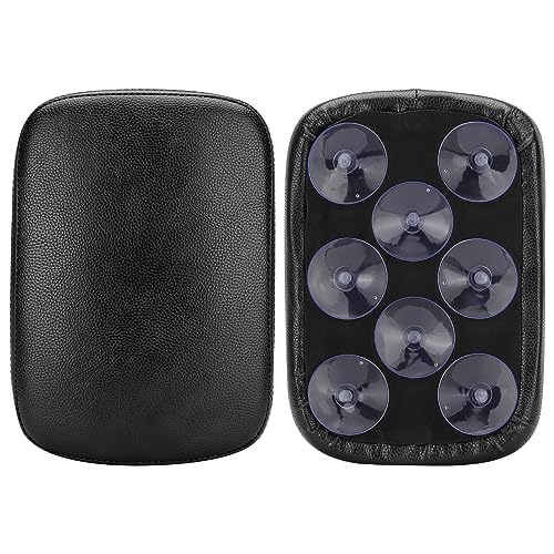 VG MOTO Motorcycle Rectangular Passenger Pad Seat Rear Leather Pillion Cushion 8 Suction Cup Compatible with Harley Dyna Sportster XL 883 1200 Chopper Custom - Image 4