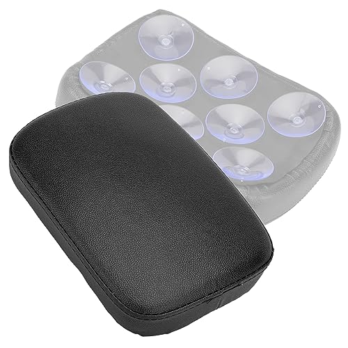 VG MOTO Motorcycle Rectangular Passenger Pad Seat Rear Leather Pillion Cushion 8 Suction Cup Compatible with Harley Dyna Sportster XL 883 1200 Chopper Custom - Image 1