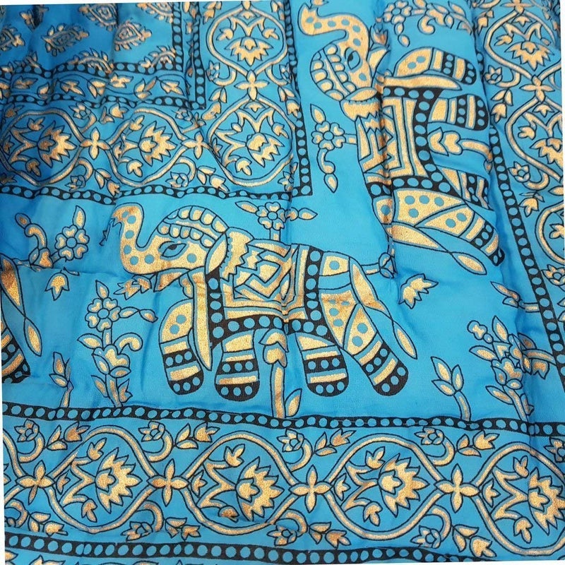SVT Traditional Famous Rajasthani Print Jaipuri Beautiful Floral Print in firoji Jaipuri Rajai/Razai/Quilt Single/Single Bed Quilt/Comforter/AC Quilt/AC Comforter - Image 3