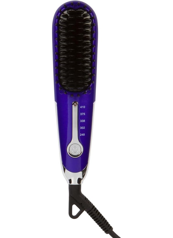 Head Kandy Side Kick  Travel Side Hair Straightener Brush  Compact Design Great for Short Hair Bangs Touch Ups  Purple