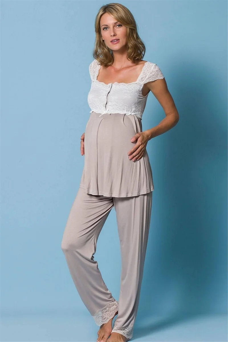 موناميسي Women's Mink Maternity and Postpartum Pajama Set 18304
