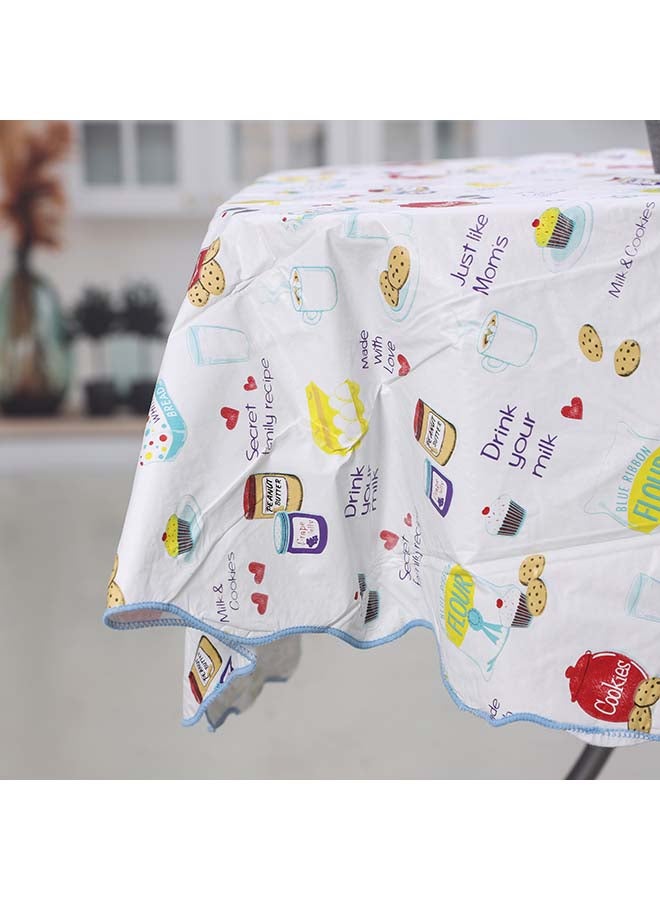 Royalford Table Cloth Elegant Design Premium Quality Pvc With Flannel Backing Multi Color Assorted Color 152Cm - Image 3