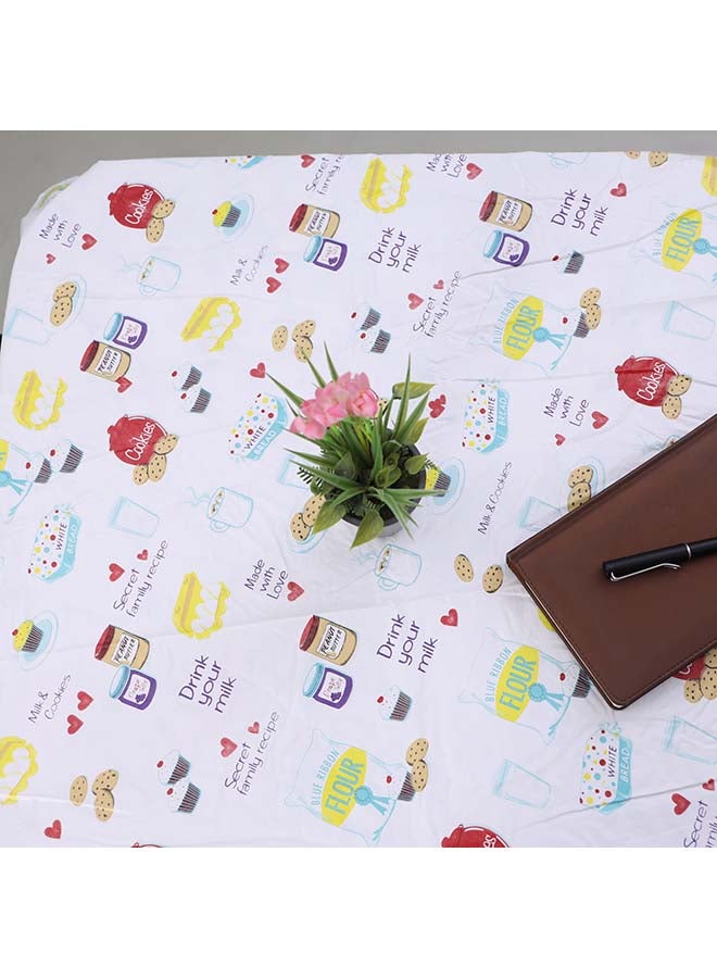 Royalford Table Cloth Elegant Design Premium Quality Pvc With Flannel Backing Multi Color Assorted Color 152Cm - Image 2