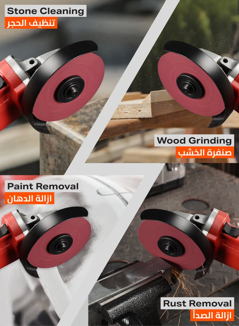 لوازم برو7 طقم ورق سنفرة مخروم مكون من 100 قطعة - 4.5 بوصة - نعومة 36 - أقراص صنفرة ألياف بمادة أكسيد الألمنيوم - لإزالة الطلاء والصدأ وتحضير الأسطح والمعادن والخشب والبلاستيك - Image 3