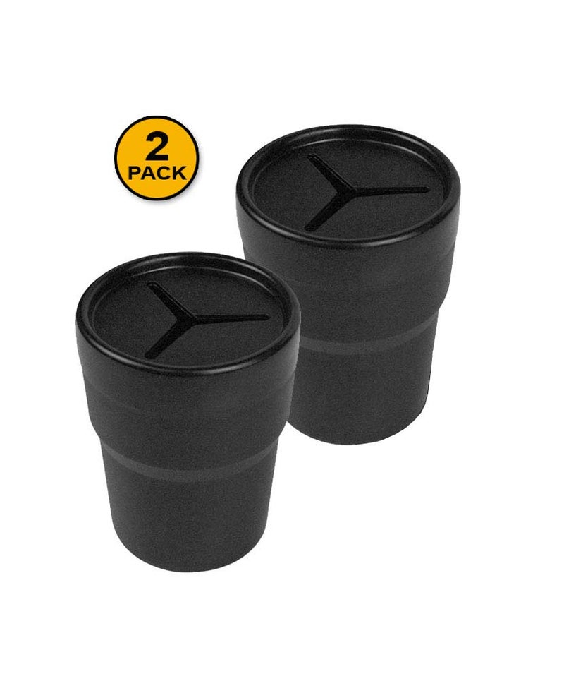 JAVOedge 2 Pack Black Small Car Storage Holder for Pens, Coins, Cash, Fits in Cup Holder - Image 5
