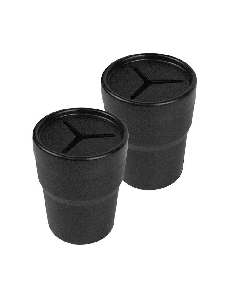 JAVOedge 2 Pack Black Small Car Storage Holder for Pens, Coins, Cash, Fits in Cup Holder - Image 1