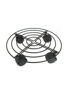 yongsheng Cylinder Stand Black 32cm, Plant Stand with Wheels, Round Flower Pot Plant Caddy Outdoor with 360° Rolling Casters for Indoor, Home, Garden  - Image 1