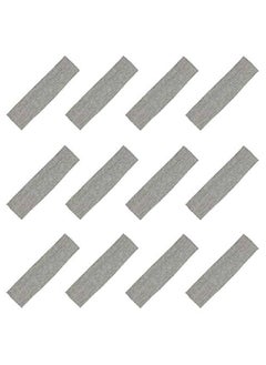 Soft And Stretchy Elastic Cotton Headbands (Pack Of 12) Light Grey