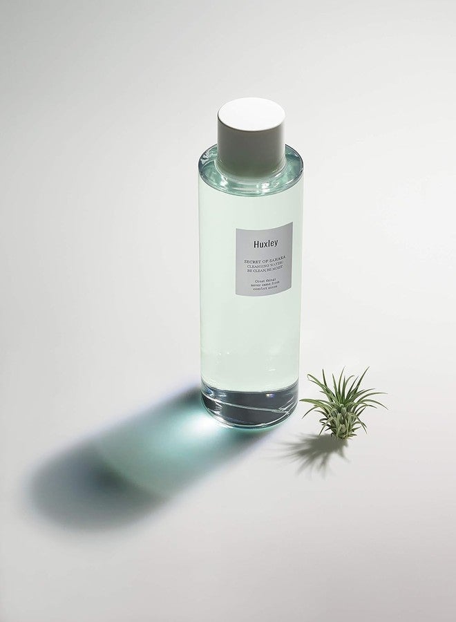 Huxley Secret of Sahara Cleansing Water: Be Clean, Be Moist - Korean Makeup Remover & Cleansing Water for First Cleanse, Gentle Hydrating Wipe-Off Cleanser | 300 mL / 10.14 fl oz. - Image 4