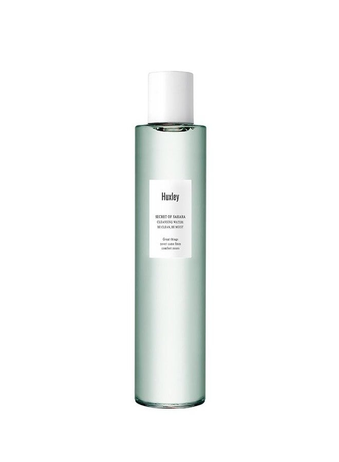 Huxley Secret of Sahara Cleansing Water: Be Clean, Be Moist - Korean Makeup Remover & Cleansing Water for First Cleanse, Gentle Hydrating Wipe-Off Cleanser | 300 mL / 10.14 fl oz. - Image 1