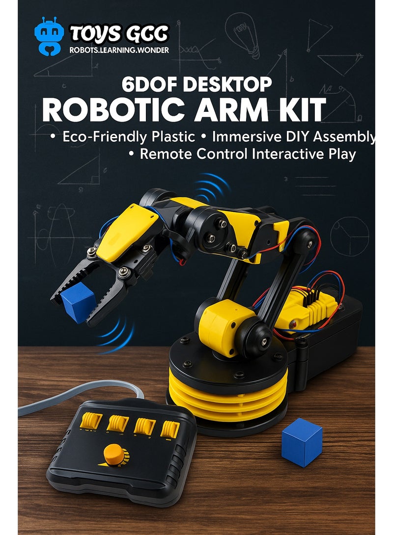 robotgcc 6DOF Robotic Arm Kit – Programmable Servo Arm with Graphical Coding, Remote Control & STEM Engineering Education Platform - Image 2