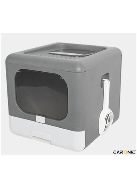Pet Litter Box Foldable With Litter scoop Portable Closed Splash proof Easy To Clean