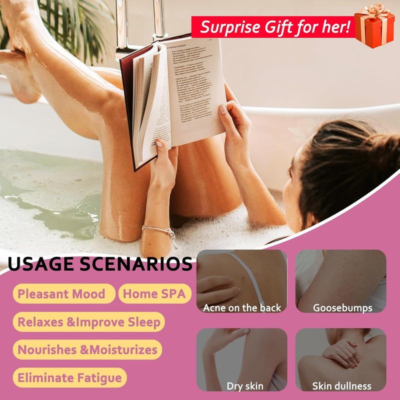 RoseFlower Bath Bombs Gift Set 8pcs Colorful Bath Bombs Handmade Plant Essence Plant Essential Oil Extraction Home Bath to Moisturize Skin Perfect SPA Gift for Women - Image 3