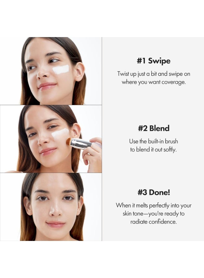 ELROEL بلانك كوفر كريم ستيك V وايت – ستيك كريم أساس كوري يتغير لونه مع البشرة، يحتوي على فولوفيلاين (درجة 202 ناتشورال). - Image 4