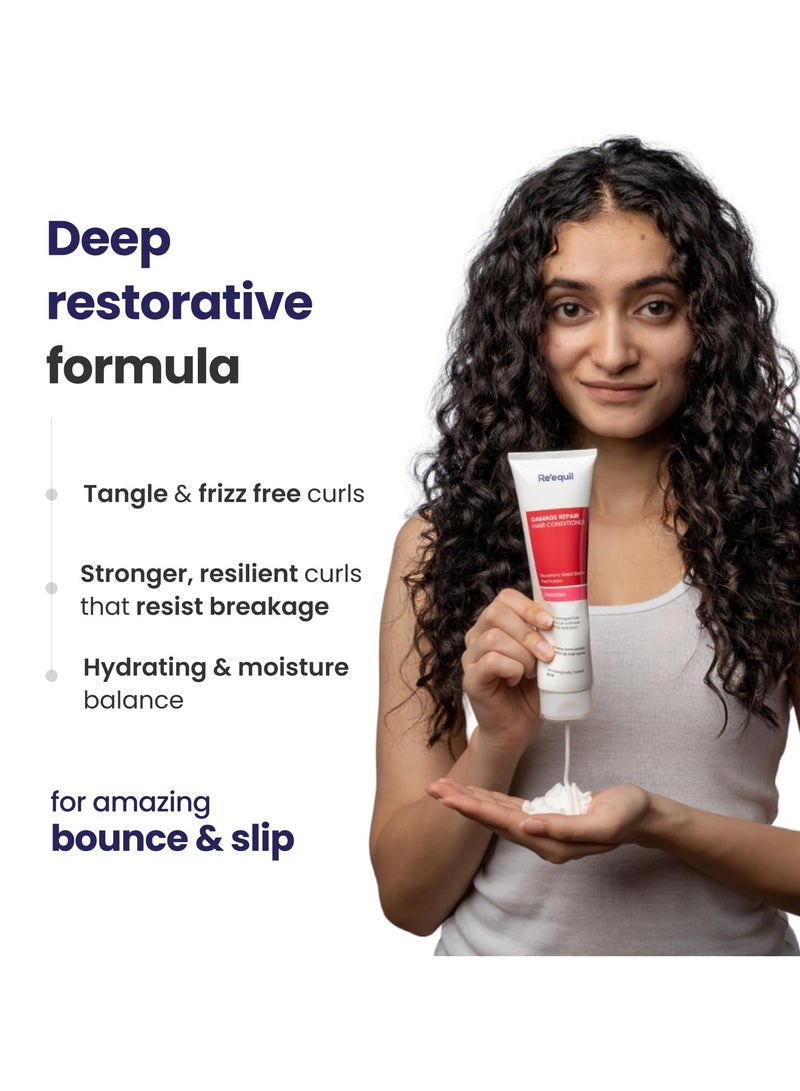 RE' EQUIL Damage Repair Conditioner With Murumuru and Pea Protein Silicone Free Conditioner Repairs Nourishes And Detangles Hair Great For Curly Damaged Hair 150Ml - Image 5