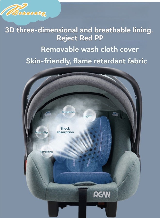 بيوينتي الرضع / الطفل / الأطفال مقعد سيارة السفر مع كامل الجسم دعم وسادة خلفية تواجه المقعد حمل سرير قابل للتعديل مظلة مناسبة لمدة 0 أشهر + 0 13 كجم - Image 3