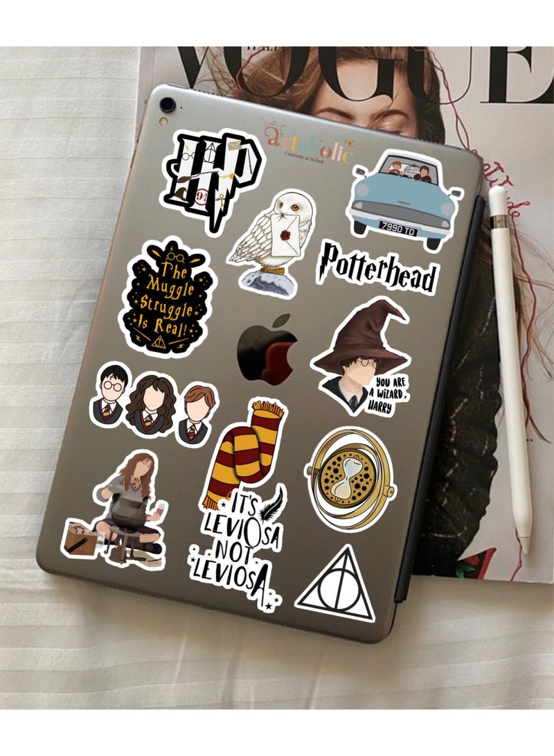 Stick’n’Vibe™ Stickers – 12-Pcs of Harry Potter Aesthetic Designs (01)| Artaholic