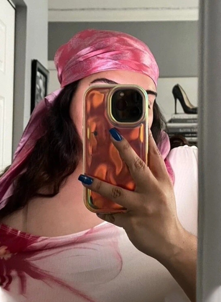 ISI 90cm Square Scarf Stain Hijab Printed Line Flower Head Scarf Fashion Woman Scarfs Comfort Hijabs - Image 1