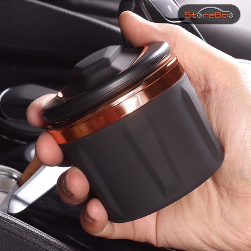 StoreBao Car Ashtray Exclusively for BMW 1/3/5/7 Series and X1/X3/X5/X6, with LED Light and Lid, Detachable and Portable - Image 3