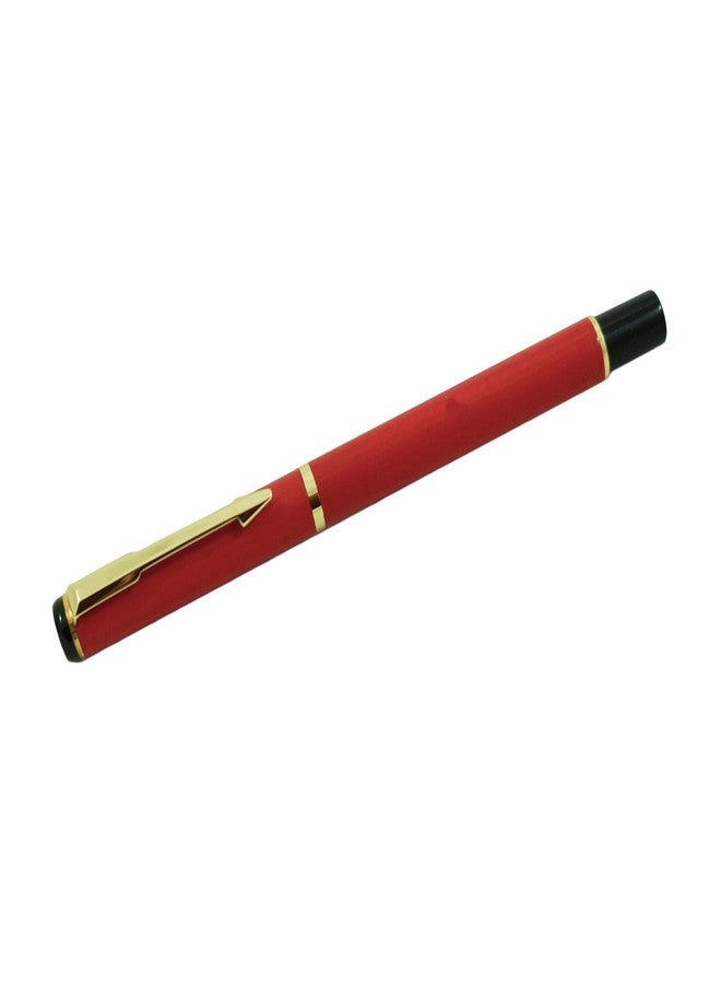 auteur 801 Red & White Metal Roller Ball Pen With Gold Plated Clip Stunning Luxury Best Gift For Men & Women Professional Executive Office, Nice Pens (Pack of 2, Blue Ink) - Image 3