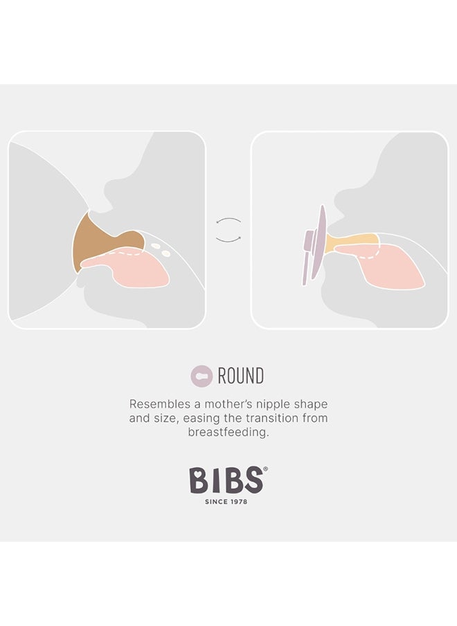 BIBS Colour Baby Pacifier, Latex Round Nipple, Size 2, 6-18 Months, Ivory, 1 Pieces  - Image 3