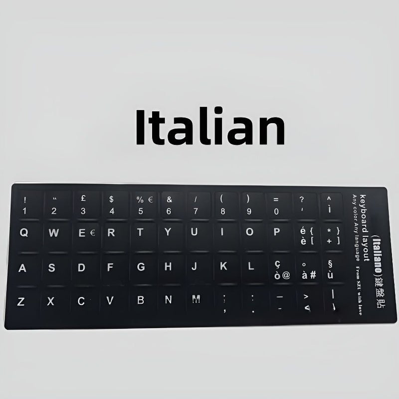 German Ukrainian Russian Language Keyboard Stickers Durable Long Lasting Strong Adhesion Clear Fonts Laptop Computer Keys Design - Image 4