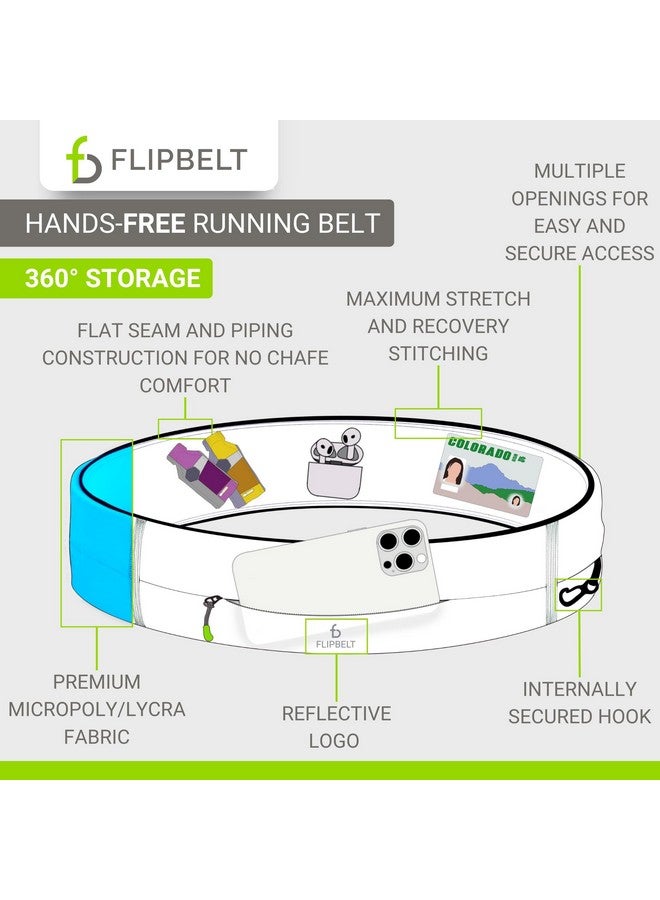 FlipBelt Zipper Running Belt, Waist Pack for Fitness and Running Fanny Pack for Women Men Phone Keys Money US Company - [Black] - [Medium] - Image 4