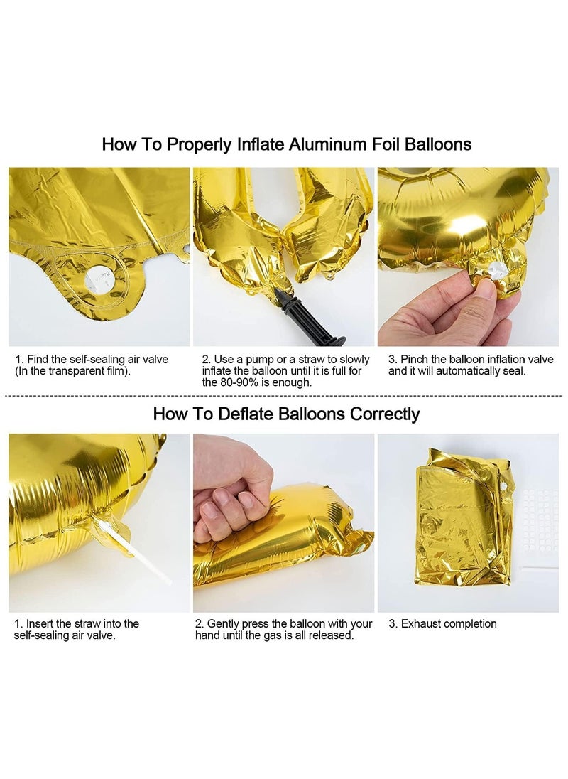 Goldedge Goldedge Number 8, 32 Inch Number Balloons Foil Gold - Glamorous Party Decorations for Birthdays, Anniversaries, and Special Events  - Image 3