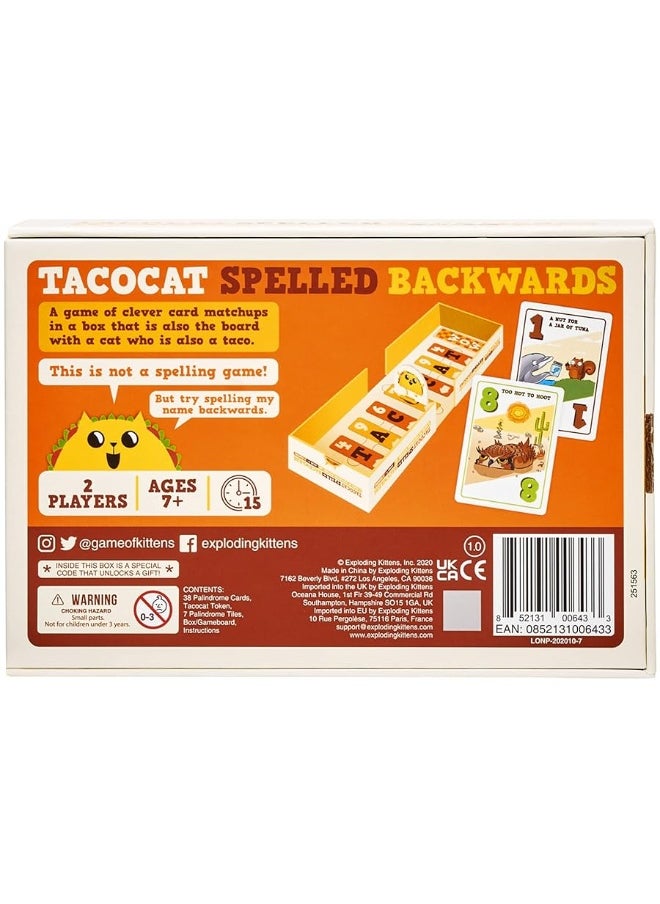 Exploding Kittens LLC Exploding Kittens LLC Tacocat Spelled Backwards - Family Card Game - Card Game for Adults, Teens & Kids  - Image 5