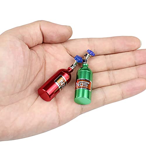 LAFEINA 2PCS Simulation Nitrogen NOS Bottle Decoration Accessories for 1:10 RC Crawler Car TRX4 SCX10 90046 D90 D110 TF2 (Blue) - Image 4
