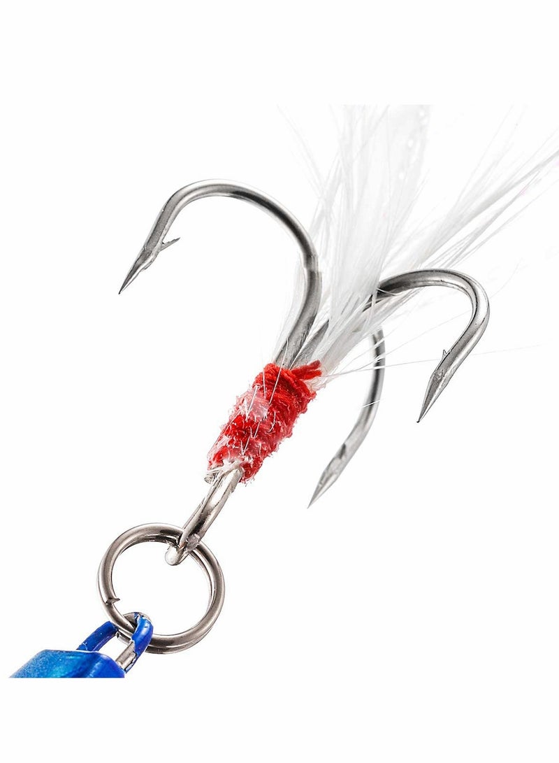 Excefore 7 Pcs Fishing Lures Hard Metal Sea Fishing Spinners, Sea Fishing Lures, Sea Fishing Sinking Lure for Wobbler Pike Carp Trout Perch Squid Catfish Fishing Baits (30g*7pcs) - Image 5